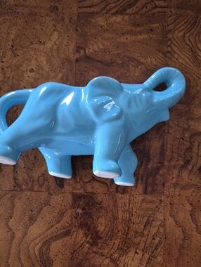 Vintage Ceramic Blue Elephant Creamer